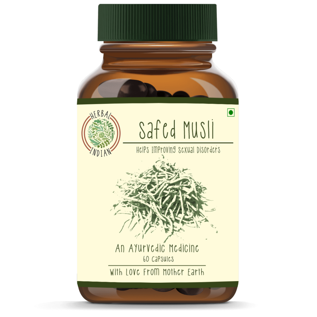 Safed Musli Helps Improving Sexual Disorders Organic Herbal Health Supplements USA