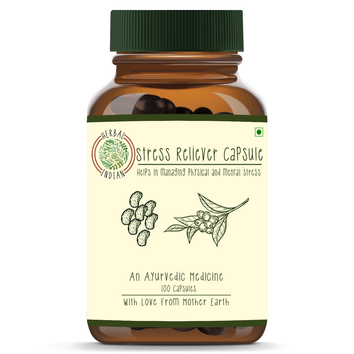 Stress Reliever Capsule Organic Herbal Health Supplements USA